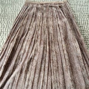Banana republic snake print midi skirt
